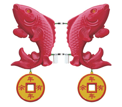 LED內發光雙鯉魚-年年有余燈飾